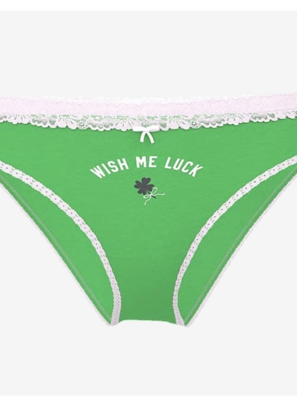 NWT Victoria's Secret Cotton Lace Trim Cheeky panty.